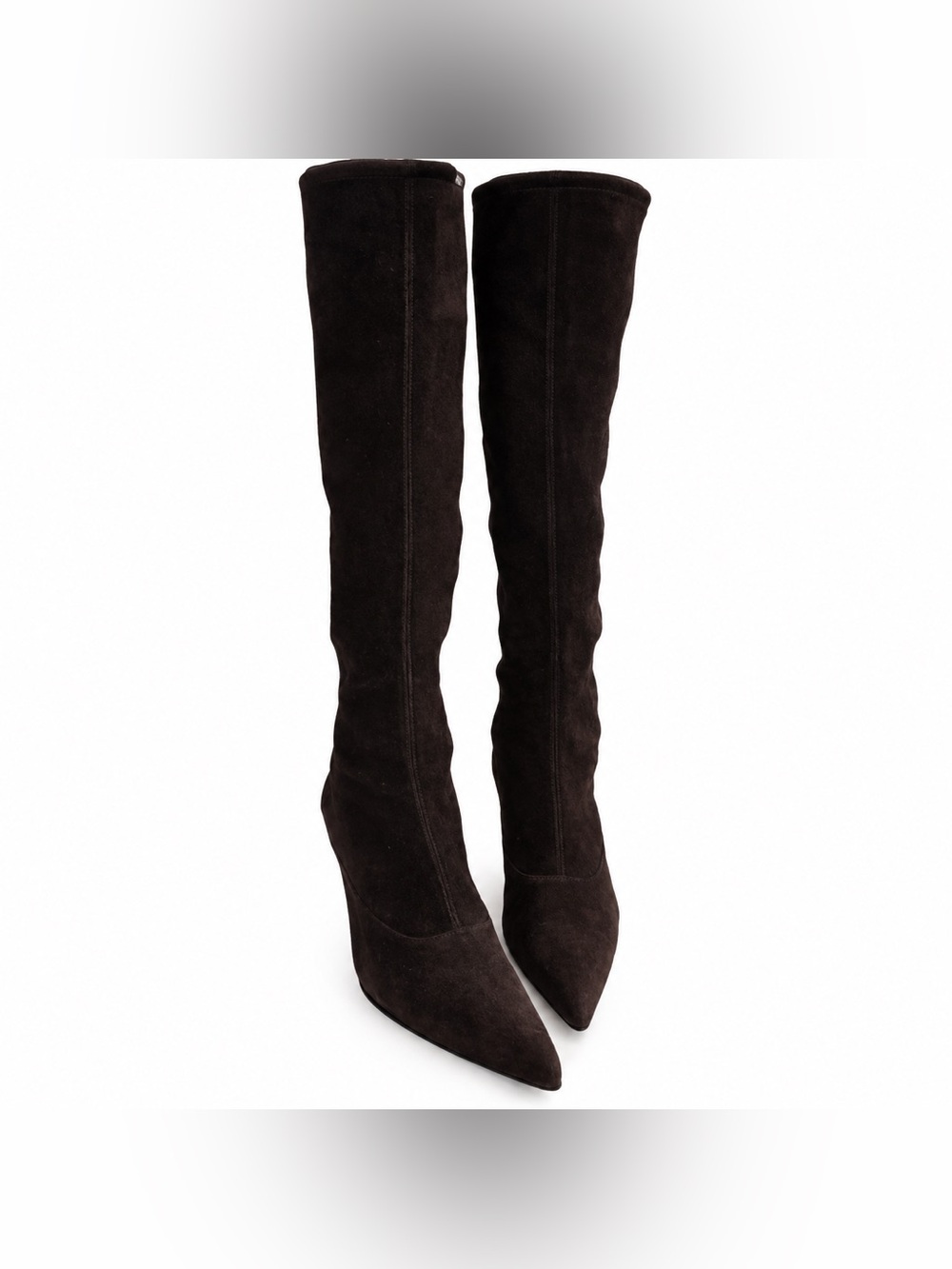 Vintage Stuart Weitzman Chocolate Brown Suede Sock Boots